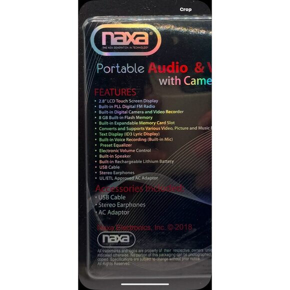 portable audio and video player with camera - Picture 3 of 4